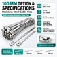 Stainless Steel Cable Tie Tool Kit – Heavy Duty Tensioning & Cutting Tool with 100 Metal Zip Ties