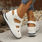 Orthopedic Sandals for Women with Hook-and-Loop Straps, Cutout Toe, and Closed-Toe Design