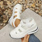Orthopedic Sandals for Women with Hook-and-Loop Straps, Cutout Toe, and Closed-Toe Design