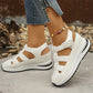 Orthopedic Sandals for Women with Hook-and-Loop Straps, Cutout Toe, and Closed-Toe Design