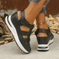 Orthopedic Sandals for Women with Hook-and-Loop Straps, Cutout Toe, and Closed-Toe Design