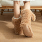 Women's Plush Slippers Socks Floor Socks Winter Home Indoor Thickened Fleece-Lined Anti-Slip Adult Women's Plush Snow Socks Shoe Covers