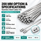 Stainless Steel Cable Tie Tool Kit – Heavy Duty Tensioning & Cutting Tool with 100 Metal Zip Ties