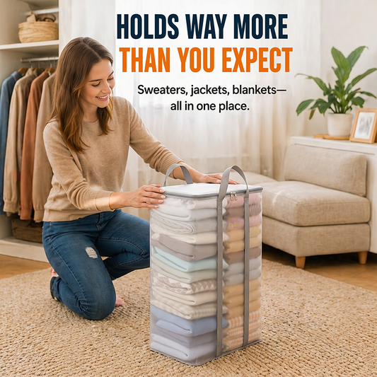 🔥Limited-time offer: 50% off! 📦Large, sturdy, thick, transparent plastic storage bag for clothes, moving, and storage