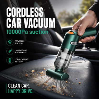 📢📢50% OFF !! ⏰ Cordless Car Vacuum – 10000Pa Suction & 4000mAh Battery 🚗