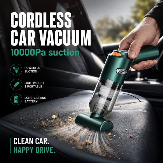 📢📢50% OFF !! ⏰ Cordless Car Vacuum – 10000Pa Suction & 4000mAh Battery 🚗
