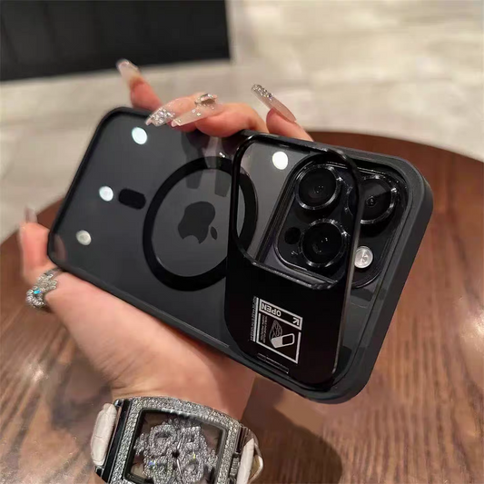 2026 New Premium Transparent Magnetic and Invisible Stand Phone Case