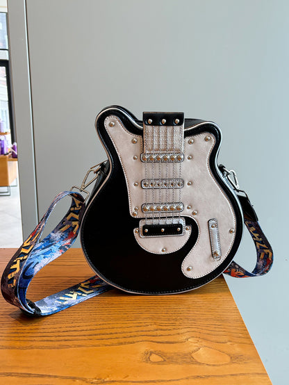 New Fashionable Women's Crossbody Bag in a Unique Guitar Shape