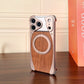 2026 New iPhone Custom Case: Titanium Frame + Walnut Back Panel with Magnetic Charging
