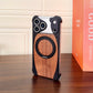 2026 New iPhone Custom Case: Titanium Frame + Walnut Back Panel with Magnetic Charging