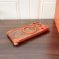 2026 New iPhone Custom Case: Titanium Frame + Walnut Back Panel with Magnetic Charging