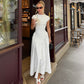 New Spring Arrival: Classic French-Style Fitted Polka Dot Print Dress