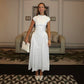 New Spring Arrival: Classic French-Style Fitted Polka Dot Print Dress