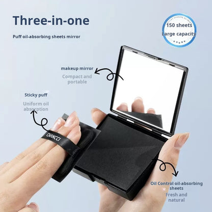 Magnetic Oil-Absorbing Blotting Paper (with powder) – Enhanced oil control for a fresh, matte finish