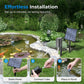 Solar-powered pond aerator with an air pump
