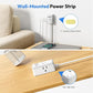Twin Extension Cord Splitter 12 / 18 FT, with 6ft Dual Extension Cord on Each Side 3 Widely Outlets, Double Extension Cord for Home Office Dorm Room
