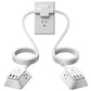Twin Extension Cord Splitter 12 / 18 FT, with 6ft Dual Extension Cord on Each Side 3 Widely Outlets, Double Extension Cord for Home Office Dorm Room