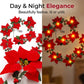 🎄 Christmas Poinsettia String Lights – Add a Warm Holiday Glow