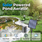 Solar-powered pond aerator with an air pump