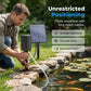 Solar-powered pond aerator with an air pump