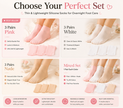 Overnight Moisturizing Silicone Foot Mask Socks