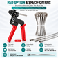 Stainless Steel Cable Tie Tool Kit – Heavy Duty Tensioning & Cutting Tool with 100 Metal Zip Ties