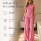2026 Summer New Sleeveless Open-Back Tie Top + Draped Wide-Leg Pants Two-Piece Set