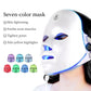 LED Face Mask with Under-Eye Cooling | Anti-Ageing & Blemish Repair | Red & Blue LED, Infrared Light Therapy | USB-C, Remote Control | Storage Bag | Adjustable Straps