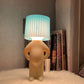 Creative LED desk lamp with cute figure and light cover, fun night light with unique design, decorative lighting for living room and bedroom