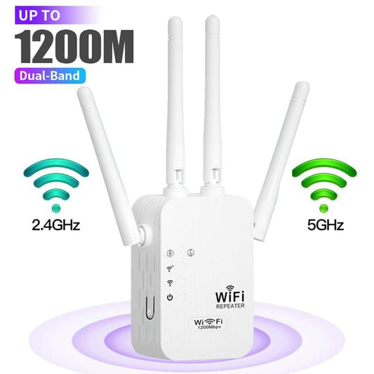🎁 Last Day to Get 50% OFF! 🔥 2026 WiFi Repeater, Dual-Band 1200 Mbps (5 GHz/2.4 GHz), WiFi Signal Booster, Covers Up to 10,000 Sq. Ft. and Supports 50 Devices, with Ethernet Port.