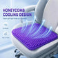 Purple Gel Seat Cushion, Firm Honeycomb Cooling Seat Pad with Non-Slip Cover,Washable Cushion for Office Chair, Car Seat, Home & Summer Sitting Comfort