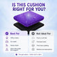 Purple Gel Seat Cushion, Firm Honeycomb Cooling Seat Pad with Non-Slip Cover,Washable Cushion for Office Chair, Car Seat, Home & Summer Sitting Comfort
