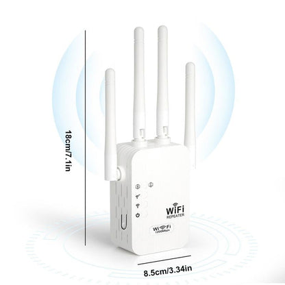 🎁 Last Day to Get 50% OFF! 🔥 2026 WiFi Repeater, Dual-Band 1200 Mbps (5 GHz/2.4 GHz), WiFi Signal Booster, Covers Up to 10,000 Sq. Ft. and Supports 50 Devices, with Ethernet Port.