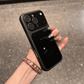 Large-Window Glass Back Panel Fashionable Minimalist Phone Case