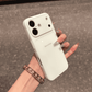 Large-Window Glass Back Panel Fashionable Minimalist Phone Case