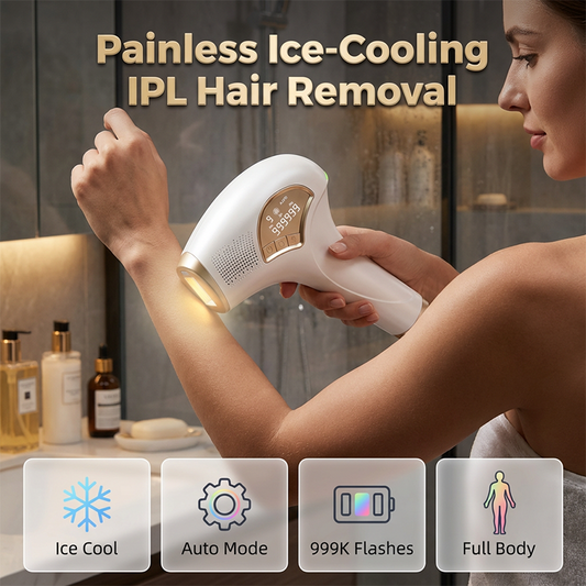 ✨IPL Ice-Cooling Hair Removal Device💎Pain-free facial and body hair removal—includes protective goggles