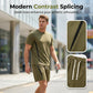 📢📢47% OFF !! ⏰ Men's Waffle Knit T-Shirt & Shorts Set