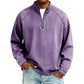 🍂 Men's Quarter-Zip Denim Pullover – Casual Style with Comfortable Everyday Fit