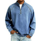 🍂 Men's Quarter-Zip Denim Pullover – Casual Style with Comfortable Everyday Fit