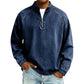 🍂 Men's Quarter-Zip Denim Pullover – Casual Style with Comfortable Everyday Fit
