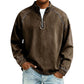 🍂 Men's Quarter-Zip Denim Pullover – Casual Style with Comfortable Everyday Fit