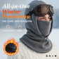 🔥 Thermal Balaclava Face Mask with Drawstring – All-in-One Winter Protection