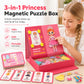 ⏳Time-Limited Special⏰29-Piece Magnetic Princess Dress-Up Set for Girls Ages 3–6 – 3-in-1 3D Outfit & Scene Matching Toy